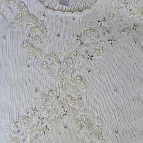 Arriviste Vintage 80's Embroidered Women's Sweater  Size L - Picture 6 of 11